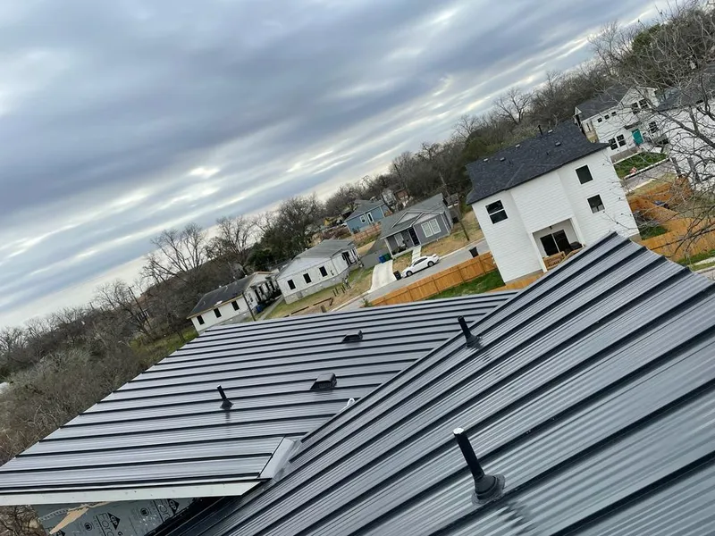 Standing seam metal roof panels with vents for Skylight Repair in Gentry
